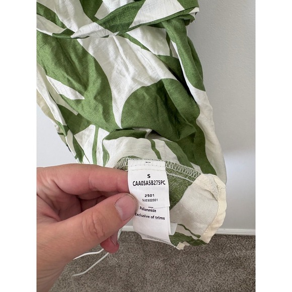 Cupshe Green & White Leaf Print Dress – Size Small – NWT - Picture 3 of 4